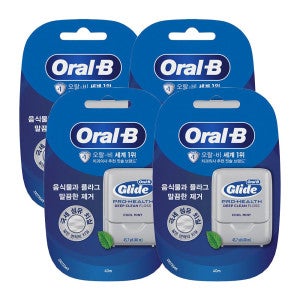 오랄비 오랄비 글라이드 딥 클린 치실 민트향 40m 4개