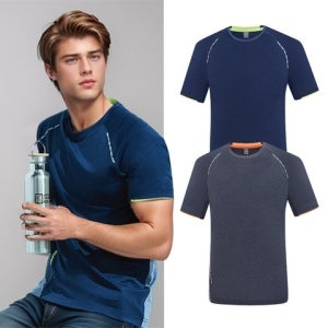 [콜핑] 콜핑 남성 아이스본 흡한속건 등산 스포츠 반팔 라운드 티셔츠 KSC492UT2M