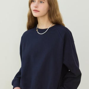 [논로컬] Rib Block Crop Sweatshirt - Navy N21SSTS005NY
