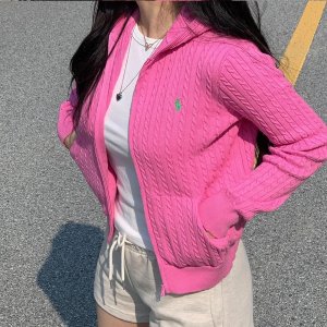 폴로 랄프로렌 미니 케이블 니트 걸즈 후드집업
