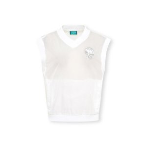[맥케이슨]  여성 브이넥 베스트 화이트 MCW2JV001WHI
