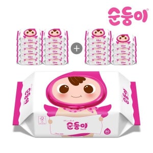 순둥이 [순둥이] S-BC/베이직 물티슈 캡형 80매 20팩