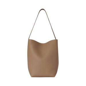 더로우 Medium NS Park Tote Bag in Leather Dark Taupe 더 로우 미디움 파크 토트백 레더 다크 토프 377750