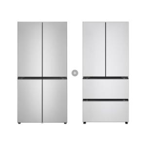 LG 디오스 오브제컬렉션 STEM 베이직 냉장고 Fit & Max + LG 디오스 오브제컬렉션 김치톡톡 Fit & Max R1081SVV057