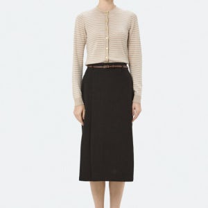 클럽모나코 우먼 린넨 블렌드 니트 가디건