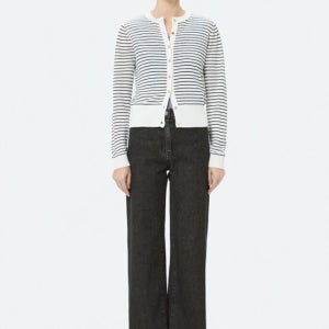 클럽모나코 우먼 린넨 블렌드 니트 가디건