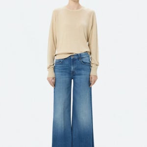 클럽모나코 우먼 린넨 블렌드 래글런 니트 탑