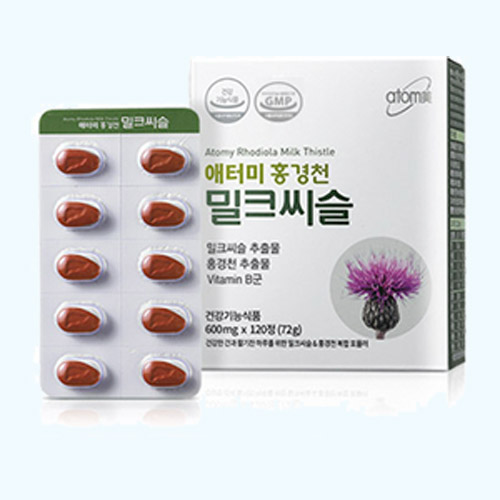 애터미 홍경천 밀크씨슬 (600mgX120정) 2개 120정