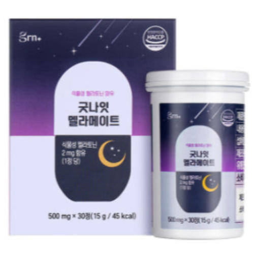 <b>GRN</b> 굿나잇 멜라메이트 숙면 <b>수면</b>질 개선 추천 30정