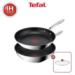 테팔 테팔 인덕션 SS 심플리쉐프 프라이팬 2종(팬28+웍28)+우드뚜껑28cm 증정