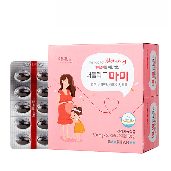 지엠팜 <b>더폴릭포 마미</b> 엽산 비타민 영양제