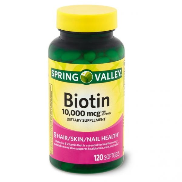 <b>스프링 밸리</b> 비오틴 헤어 <b>피부</b> 손톱 10 000 mcg 120정  1개