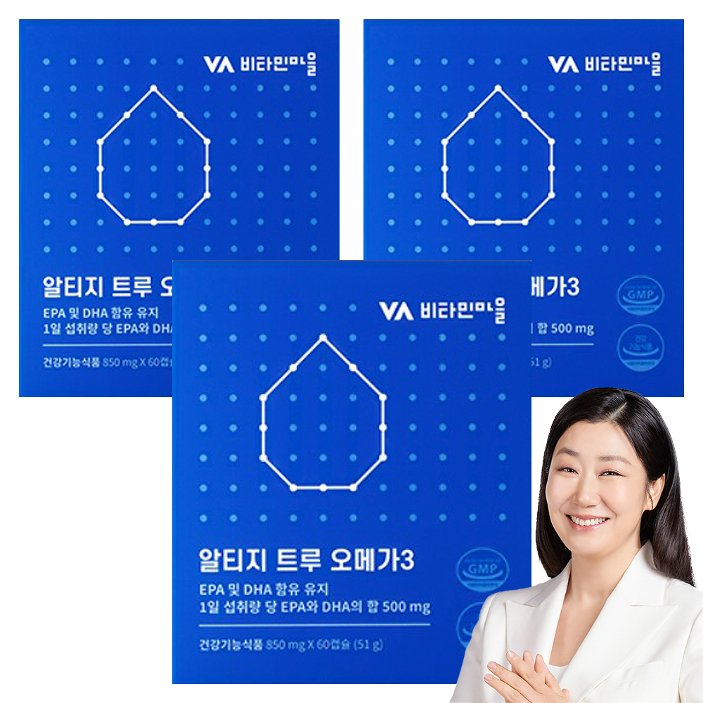 비타민마을 라이프메가 알티지 <b>트루</b> <b>오메가3</b> 51g