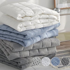 바숨 선염 시어서커 고정밴드 여름 침대패드 퀸 Q