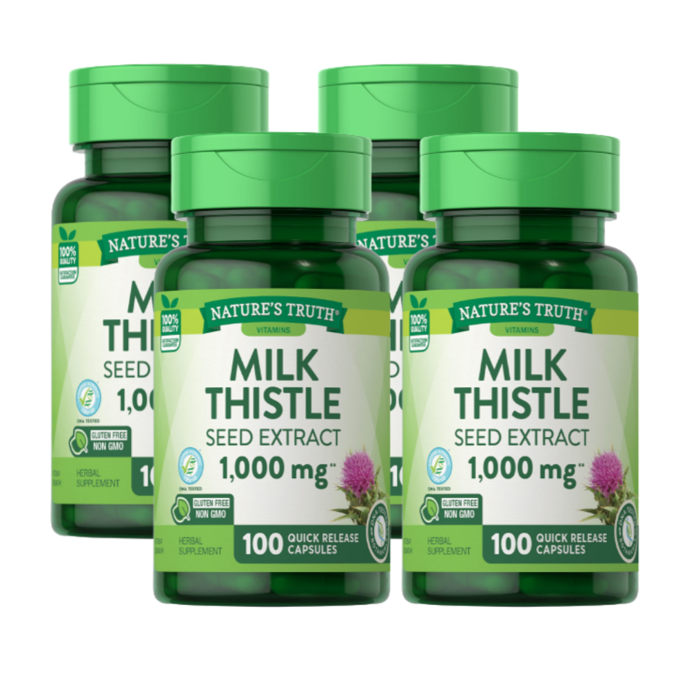 네이쳐스<b>트루</b> 밀크씨슬 씨 <b>실리마린</b> 추출물 1000mg 100캡슐  1  4개  100정