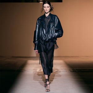 리이 Biker Vegan Leather Jacket