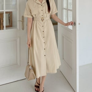 [55-120]시크벨트 원피스