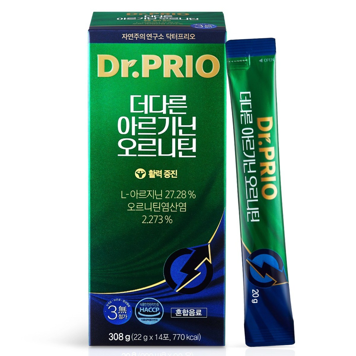 닥터프리오 리뉴얼 <b>더다른</b> 아르기닌 오르니틴 308g  1박스