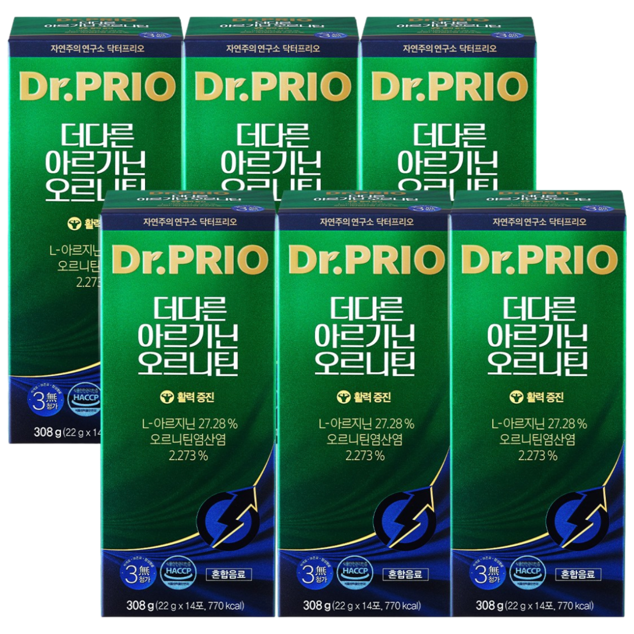 닥터프리오 리뉴얼 <b>더다른</b> 아르기닌 오르니틴 308g  6박스