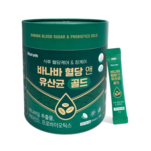 <b>휴럼</b> 바나바 혈당 앤 유산균 골드 2g x 100포, 1개