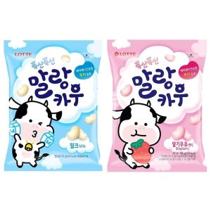 말랑카우 2종세트 밀크+딸기 2개 스낵