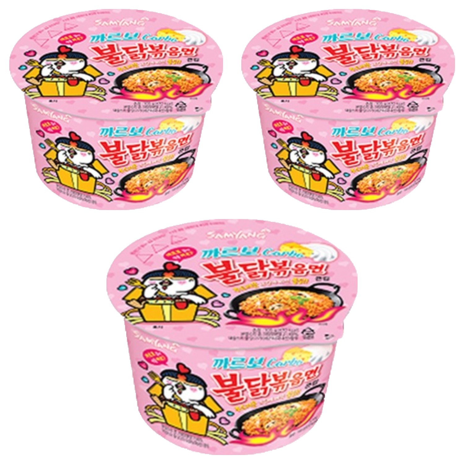 불닭볶음면 까르보 큰컵 105g, 3개 (3,750원) (무료)