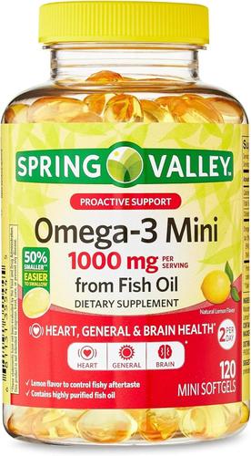 <b>스프링 벨리</b> 오메가3 피쉬 오일 1000mg 120 정