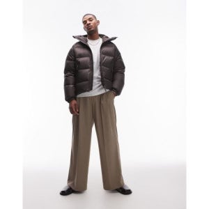 아르켓 스포티 다운 자켓 with 후드 인 브라운 10235146 138763028