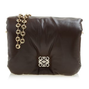 로에베 고야 푸퍼 체인 숄더백 다크 초콜릿 AP40P41X01 9517 여성
