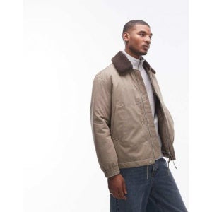 아르켓 패디드 자켓 인 베이지 with 인조모피 카라 10234990 139102056