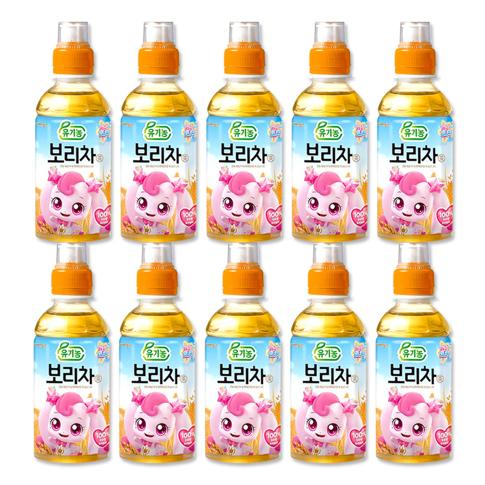 캐치티니핑 유기농 보리차 200ml 10개 건강 레몬 디톡스 <b>감기</b> 식이섬유 <b>감기</b>예방