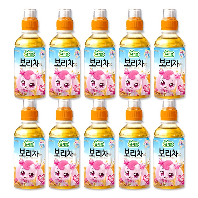캐치티니핑 유기농 보리차 200ml 10개 건강 레몬 디톡스 <b>감기</b> 식이섬유 <b>감기</b>예방