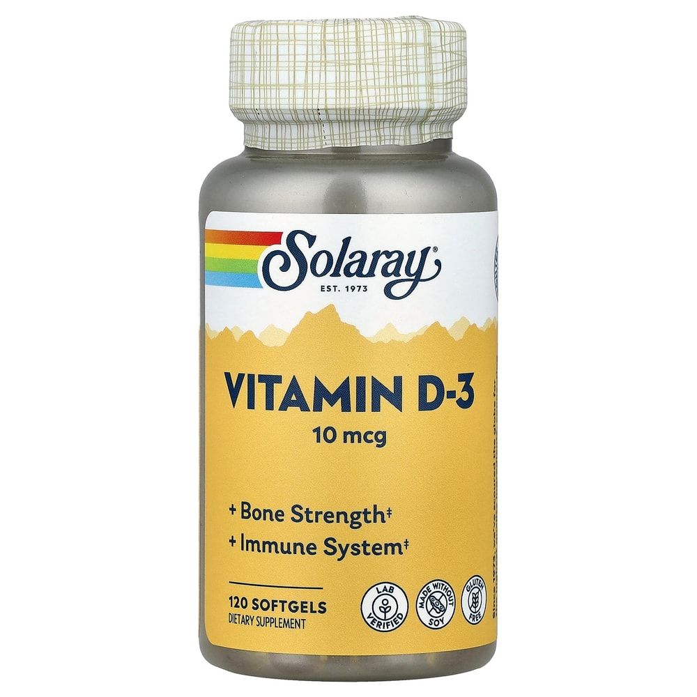 솔라레이 비타민D3 Vitamin D-3 10mcg 소프트젤 120정