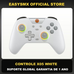 EasySMX X05 무선 게임패드 블루투스 게임 컨트롤러, PC/휴대폰/스위치/스팀 게이머 호환, RGB 조명, 홀 이펙트 탑재