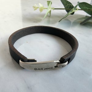 9.25 실버 고리 가죽 팔찌 5종 컬러, 장신구 OAK