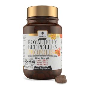 BEE and YOU 비앤유 로얄젤리 프로<b>폴리</b>스 500mg 60정 2개