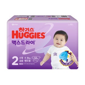 하기스 2024 하기스 맥스드라이 밴드 2단계 소형 공용 58매 1팩