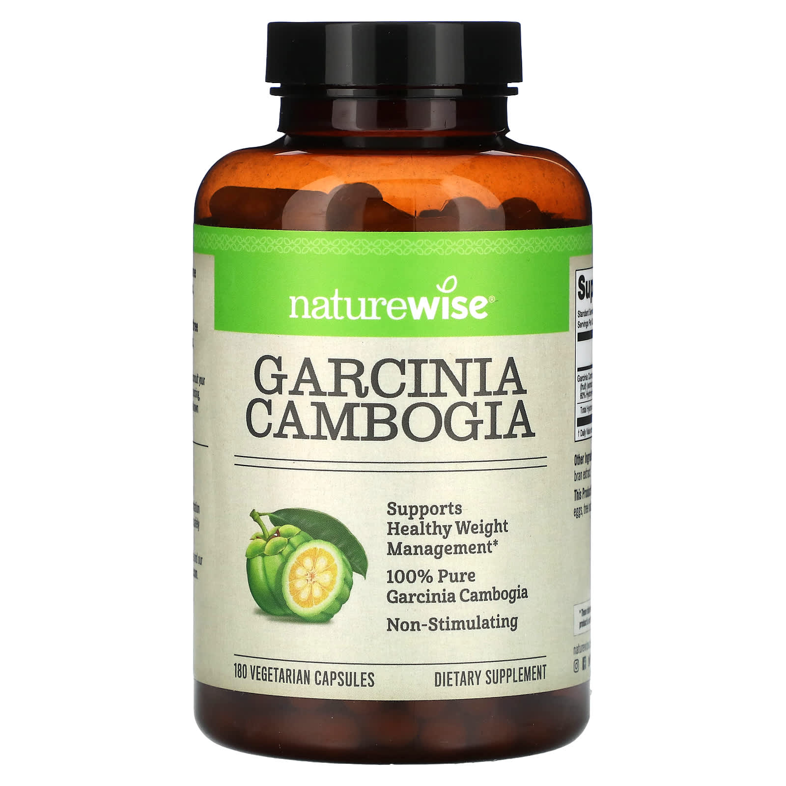 NatureWise 네이쳐<b>와이즈</b> 가르시니아 캄보지아 100프로 HCA 180 베지캡슐  1개