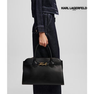 칼라거펠트 [A1W30148] 시그니처 로고 탑 핸들백