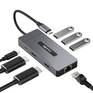 넥스트유 넥스트유 유이반 7 in 1 4K 듀얼 HDMI USB C타입 멀티허브 2371TCH-DUAL uNo