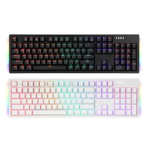 앱코 앱코 K515 축교환 측면 RGB 라이팅 이중사출 게이밍 기계식 키보드 화이트 갈축