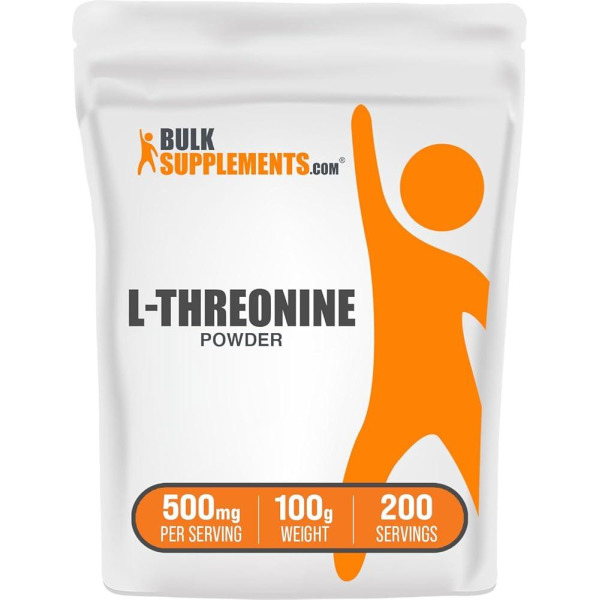 BulkSupplements <b>L-트레오닌</b> 파우더 아미노산 보충제 100g 여성용