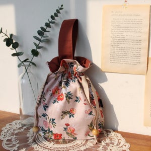 [린즈팩토리]능소화 스트링 파우치 / 가방, 린즈팩토리