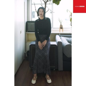 자라 체크 패턴 튤 스커트 5039/281 ZARA 미드라이즈 롱 치마