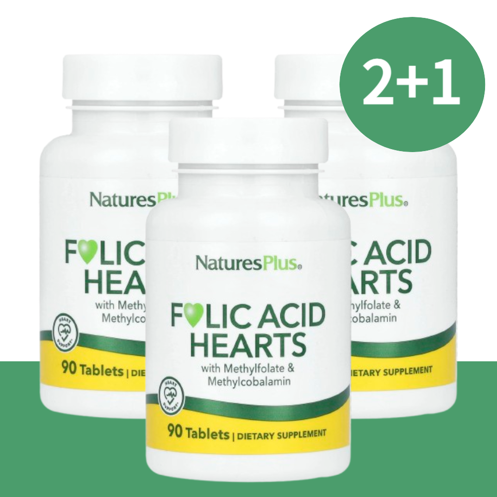 <b>네이처스플러스 임신</b> 준비 엽산 Folicacid 400 mcg 90정(2+1)