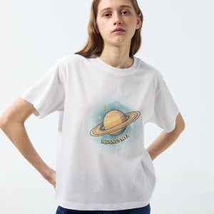 [르네즈미아] SPACE PRINT T-SHIRT WHITE