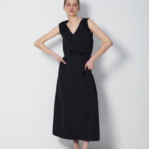 [르네즈미아] NYLON SHIRRING ONE-PIECE BLACK