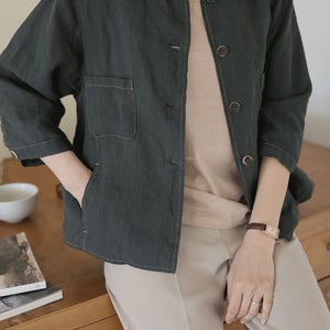 리즈스티치린넨자켓 [OS41702]