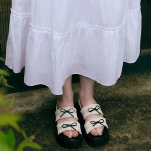 [질바이질스튜어트] [린다] 리본 플랫폼 샌들 - 2color JLSO5F350BK JLSO5F351WT JLSO6E351WT