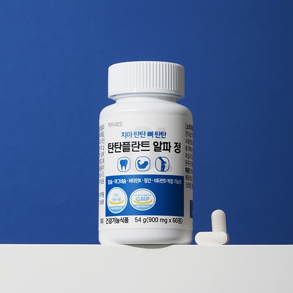 닥터세오 치아탄탄 뼈탄탄 탄탄플란트 알파정 치아 뼈 골다공증 칼마디 영양제  1개  60정